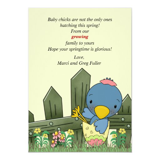 Hatchling Bird Pregnancy Announcement | Zazzle