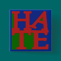 HATE Anti Valentine Design buttons