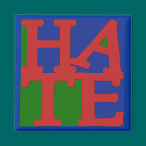 HATE Anti Valentine Design magnets