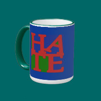 HATE Anti Valentine Design mugs