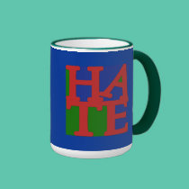 HATE Anti Valentine Design mugs