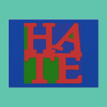 HATE Anti Valentine Design postcards