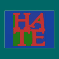 HATE Anti Valentine Design postcards