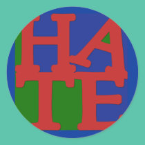 HATE Anti Valentine Design stickers