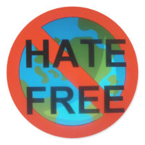 Hate Free stricker stickers by ISUPPORTLOVE Hate Free stricker stickers
