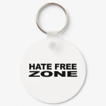 Hate Free Zone 2 keychains