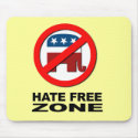 Hate Free Zone 2 mousepads by AntiRepublican Hate Free Zone 2 mousepads