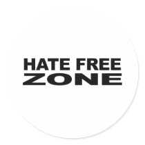 Hate Free Zone 2 stickers by AntiRepublican Hate Free Zone 2 stickers