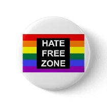 Hate Free Zone Pinback Button