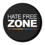 HATE FREE ZONE FRIDGE MAGNET
