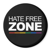 HATE FREE ZONE magnets