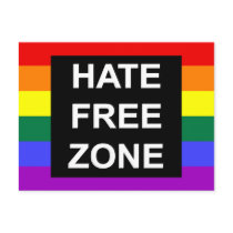 Hate Free Zone postcards