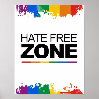 HATE FREE ZONE print