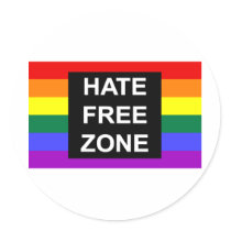 Hate Free Zone stickers
