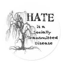 Hate is an STD Round Sticker