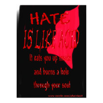 Hate Is Like Acid Blood Poster posters