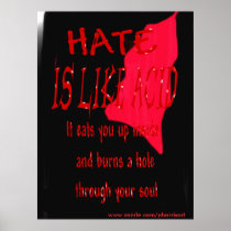 Hate Is Like Acid Blood Poster posters
