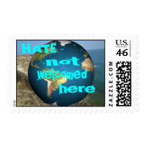 HATE - not welcomed here postage