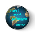 HATE - not welcomed here (round2) Button