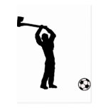 hate soocer game postcards