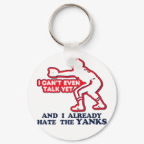 Hate Yankees Baby keychains by Zerotees Hate Yankees Baby keychains