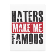 Haters Make Me Famous Postcards