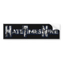 HateTimesNine Sticker (blue) bumper stickers