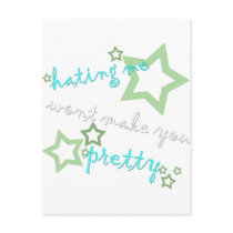 hating me wont make you pretty post card