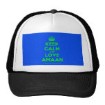 [Crown] keep calm and love amaan  Hats