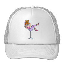 Hats, Caps - Girl in a Martini Glass, Lil Red
