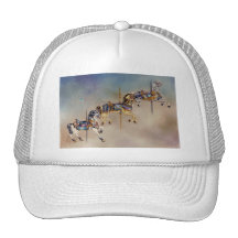 Hats, Caps - Three Carousel Horses