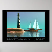 sailing, ocean, sailboat, ships, sea, lighthouses, outer, banks, lighthouse posters, Poster with custom graphic design