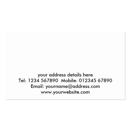 Haulage and Freight Business Card (back side)
