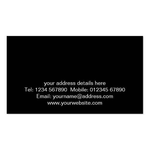 Haulage and Freight Business Card (back side)