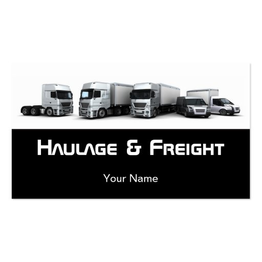 Haulage and Freight Business Card (front side)