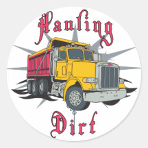 Hauling Dirt Dump Truck Stickers