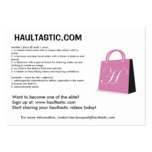 Haultastic Promo Cards Business Card Template