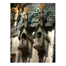 Haunted Birdhouse Postcard