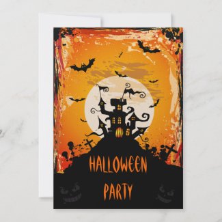 Haunted Castle Halloween Party Personalized Invitation