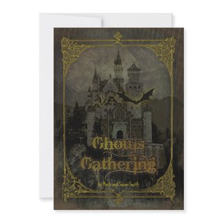 Haunted Castle Halloween Party Invitation invitation