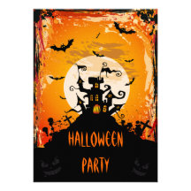 Haunted Castle Halloween Party Personalized Invitation