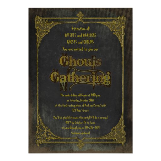 Haunted Castle Halloween Party Invitation