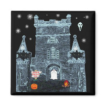 Haunted Castle Magnet by deesbasenjis Haunted Castle Magnet
