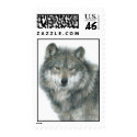 "Haunted Eyes" Postage, Wolf Drawing by Carla Kurt postage