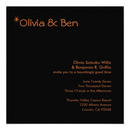 Haunted Forest 4 Wedding Invitations