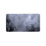 Haunted Full Moon Blue Mist Label Template