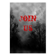 Haunted Halloween Sky Invitation Business Card