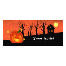 Haunted house and pumpkin custom announcements