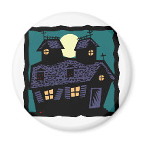 Haunted House At Night magnets by HalloweenGiftFun Haunted House At Night magnets