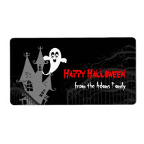 Haunted House Custom Halloween Labels (L) labels